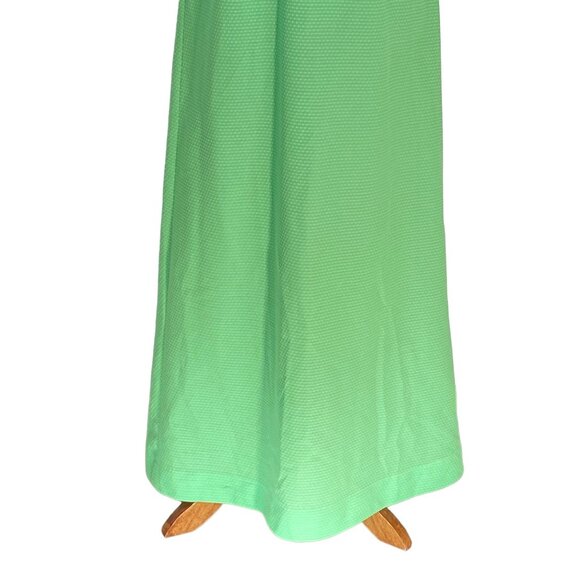 Jones 3/4 Sleeve Maxi Dress Green Size 8 Vintage Retro Minimalist 60s Mod Boho - Picture 8 of 15